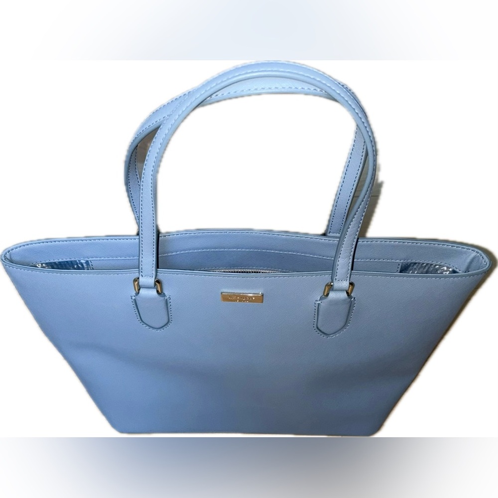 KATE SPADE New York Medium Dally Laurel Way Tote Bag in Cloud Cover Blue Leather - Picture 2 of 7
